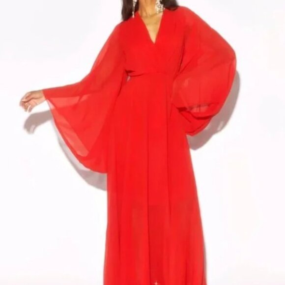 Meghan LA Sunset Maxi Dress in cherry red - Picture 1 of 4